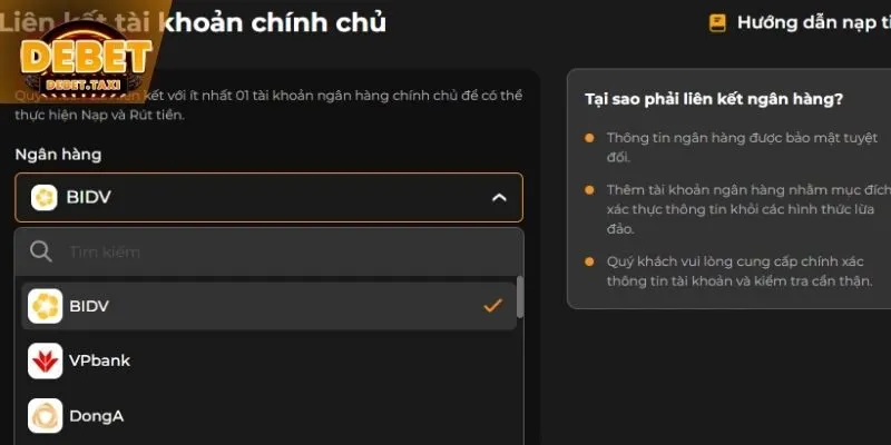 Điều khoản điều kiện khi nạp tiền